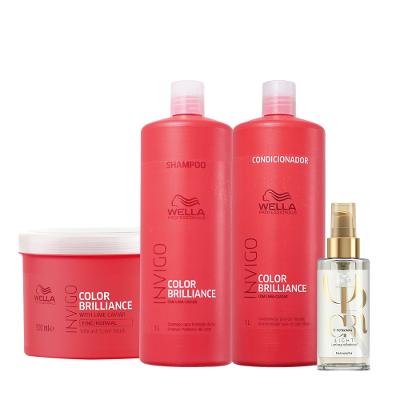Kit Wella Professionals Invigo Color Brilliance Salon + Oil Reflections Light 100ml (4 produtos)