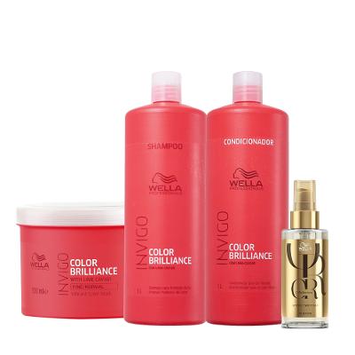 Kit Wella Professionals Invigo Color Brilliance Salon + Oil Reflections 100ml (4 produtos)