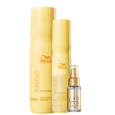Wella Professionals Invigo Sun Shampoo 250ml Leave in 150ml e Oil Reflections 30ml