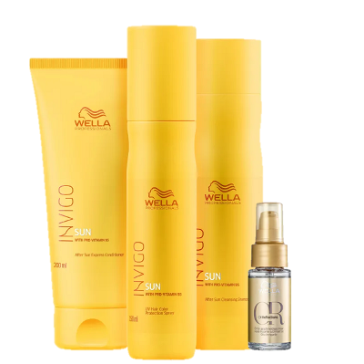 Wella Professionals Invigo Sun Kit Completo e Oil Reflections 30ml (4 Produtos)