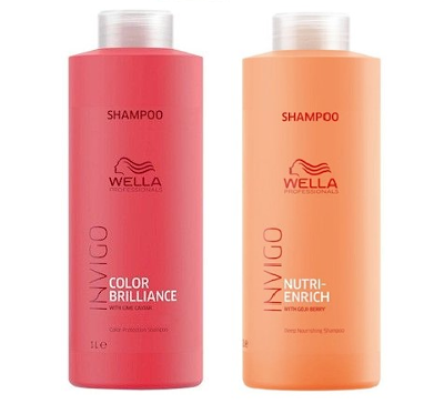 Kit Wella Shampoo Enrich + Shampoo Brilliance de 1 Litro