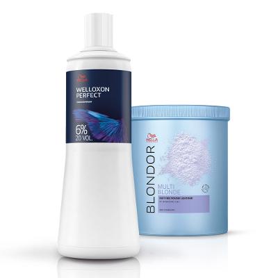 Kit Wella Blondor Pó Descolorante e Oxidante 6% 20V (2 produtos)