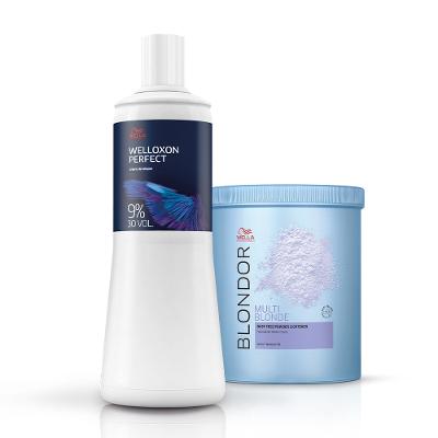 Kit Wella Blondor Pó Descolorante + Oxidante 9% 30V (2 produtos)