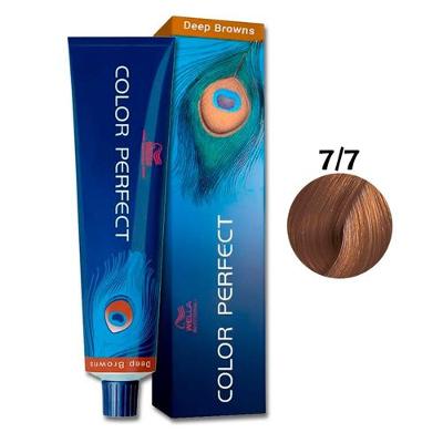 Wella Color Perfect 7.7 Louro Médio Marrom - Coloração Permanente 60g