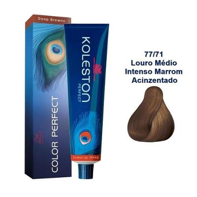 Wella Color Perfect 77.71 Louro Médio Intenso Marrom Acizentado - Coloração Permanente 60ml