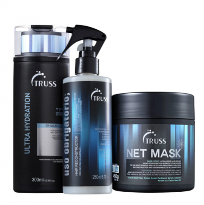 Truss Ultra Hydration - Shampoo 300ml+Uso Obrigatório 260ml+Net Mask 550g