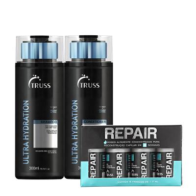 Kit Truss Ultra Hydration Shampoo Condicionador Shock Repair (6 produtos)
