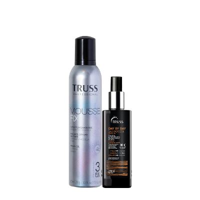 Kit Truss Mousse Fix Mousse Modelador e Day By Day Fluid Spray (2 produtos)