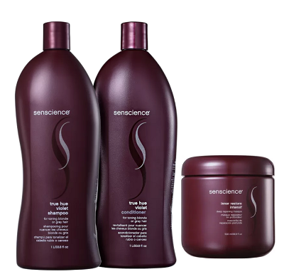 Senscience True Hue Violet Shampoo+Condicionador 1L+Mascara Inner Restore intensif  500ml