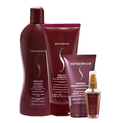 Senscience True Hue Duo Home Care Oleo Capilar 55ml e Renewal Mask 150ml