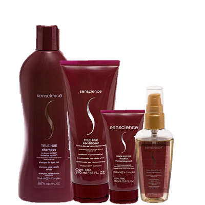 Senscience True Hue Shampoo 280ml Condicionador 240ml Inner Restore Intensif 150ml e Oleo Capilar 55ml