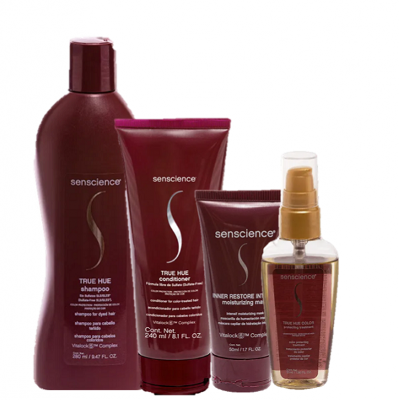 Senscience True Hue Shampoo 280ml Condicionador 240ml Inner Restore Intensif 50ml e Oleo Capilar 55ml