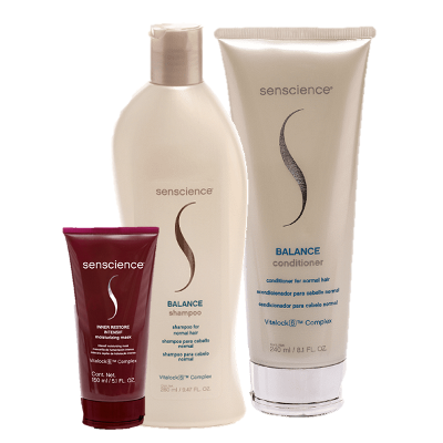 Senscience Balance Shampoo 280ml Condicionador 240ml e Inner Intensif 150ml