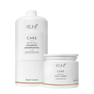 Kit Keune Care Satin Oil Shampoo Litro e Máscara (2 produtos)