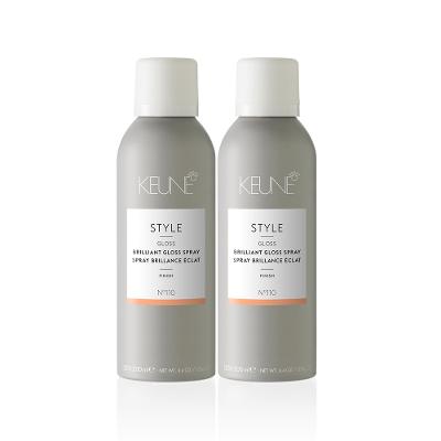 Kit Keune Style Brilliant Gloss Spray Nº110 - Spray Finalizador 200ml (2 unidades)