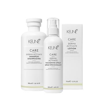 Kit Keune Care Derma Activate Shampoo Loção Leave-in (3 produtos)