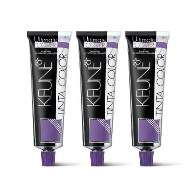 Kit Keune Tinta Color Ultimate Cover 8.00 Loiro Claro - Coloração 60ml (3 unidades)