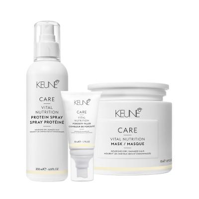 Kit Keune Care Vital Nutrition Mask 500ml Protein Porosity Filler (3 produtos)