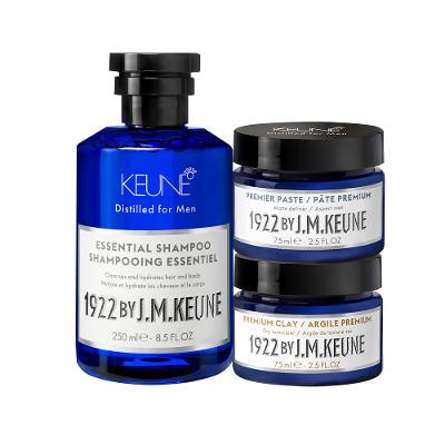 Kit Keune 1922 By J.M. Essential Premium Premier Pasta e Cera (3 produtos)