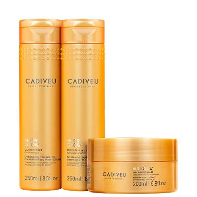 Kit Cadiveu Professional Nutri Glow Shampoo Condicionador e Máscara  (3 produtos)