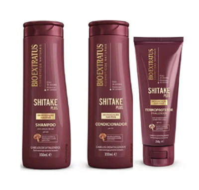 Bio Extratus Shitake Plus (Shampoo+Cond 350g+ Finalizador Termoprotetor 200g)