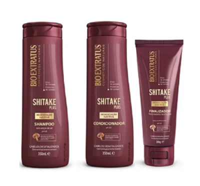 Bio Extratus Shitake Plus (Shampoo+Condicionador 350g+Finalizador Noite/Dia 200g)