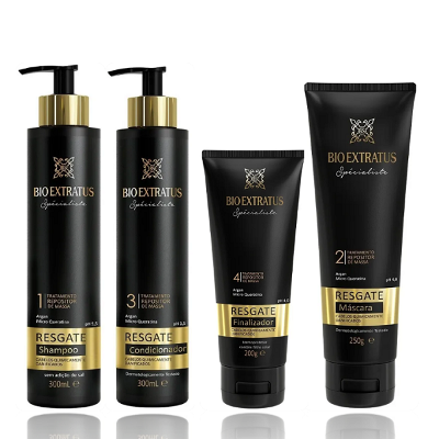 Bio Extratus Specialiste Resgate Shampoo e Condicionador 300ml mais Máscara 250g e Finalizador 200g