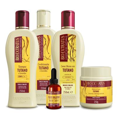 Bio Extratus Tutano Quad Shampoo+Cond+masc+Creme SIlicone 250g+Oleo Sillitan 40ml