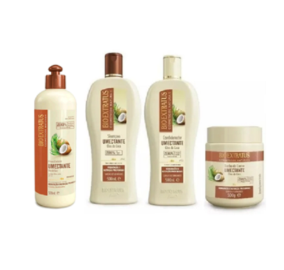 Bio Extratus Umectante Óleo de Coco (Shampoo+Condicionador+Banho de Creme+Finalizador 500g)
