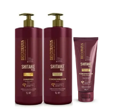 Bio Extratus Shitake Plus (Shampoo+Condicionador 1L+Finalizador Termoprotetor 200g)