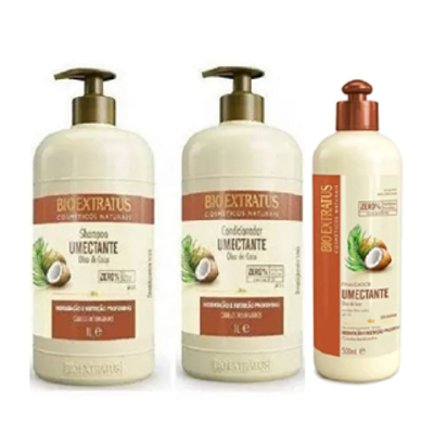 Bio Extratus Umectante Óleo de Coco (Shampoo+Condicionador 1L+Finalizador 500g)