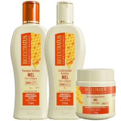 Kit Bio Extratus Mel Home Care Dupla Nutricao e Hidratacao (3 Produtos)