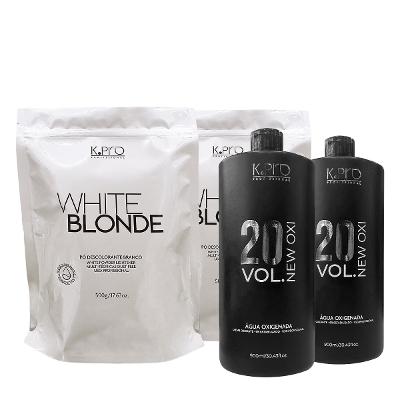 Kit K.Pro White Blonde Ox 20Vol. Extra (4 produtos)