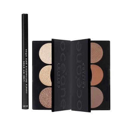 Kit Océane Edition Paleta Hightlight + Contour e Caneta Line My Eyes (3 produtos)