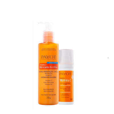 Kit Payot Complexo Vitamina C Sérum Anti-Idade 30ml e Loção Hidratante Corporal 210g