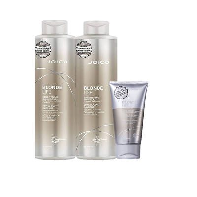 Joico Blonde Life Brightening Shampoo 1L Condicionador 1L Mascara 150ml