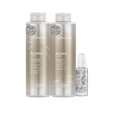 Joico Blonde Life Brightening Shampoo 1L Condicionador 1L Oil 100ml