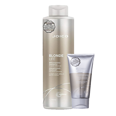 Kit Joico Blonde Life Brightening Shampoo 1L Mascara 150ml