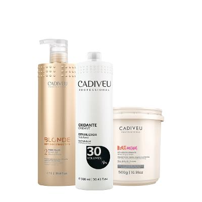 Kit Cadiveu Professional Blonde Máscara Buriti Mechas e Ox 30v (3 produtos)