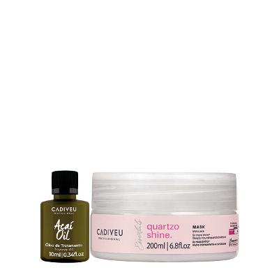 Kit Cadiveu Professional Essentials Quartzo Shine Máscara e Açaí Óleo (2 produtos)