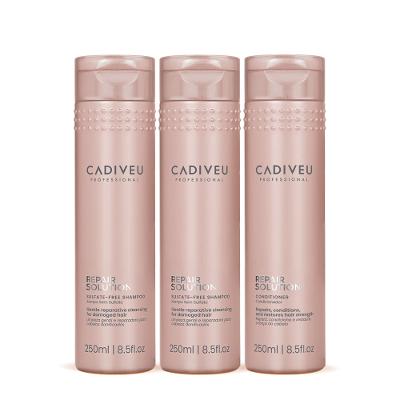 Kit Cadiveu Repair Solution Shampoo Sem Sulfato e Condicionador (3 produtos)