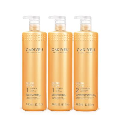 Kit Cadiveu Professional Nutri Glow Shampoo Extra e Condicionador Litro (3 produtos)