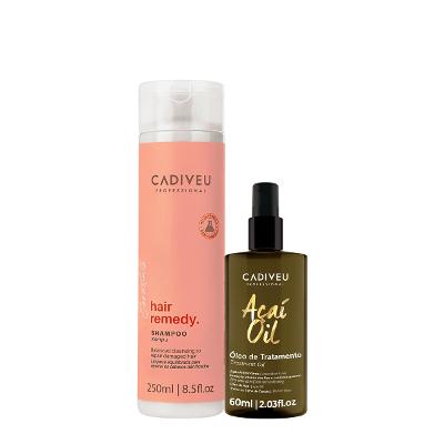 Kit Cadiveu Essentials Hair Remedy Shampoo e Açaí Oil 60 (2 produtos)