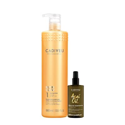 Kit Cadiveu Professional Nutri Glow  Shampoo G e Açaí Oil 60 (2 produtos)