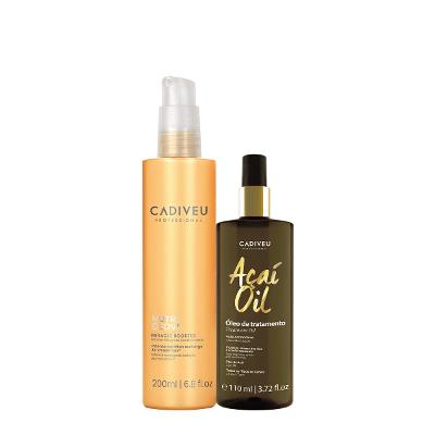 Kit Cadiveu Professional Nutri Glow Booster Fluído de Pré Tratamento e Açaí Oil 110 (2 produtos)