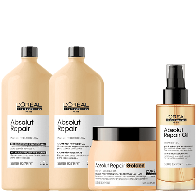 Kit L’Oréal Professionnel Absolut Repair Salon Golden Quarteto (4 Produtos)