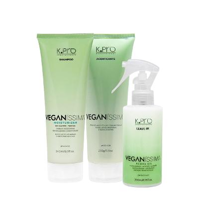 Kit K.Pro Veganíssima Moisturizer Shampoo Acidificante e  Acqua Oil Spray Leave-in (3 produtos)