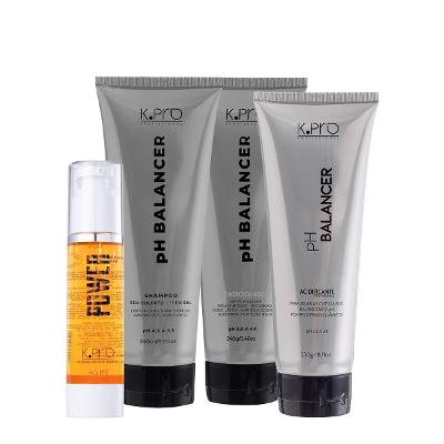 Kit K.Pro pH Balancer Shampoo Condicionador Acidificante e Power Five Óleo Capilar (4 produtos)