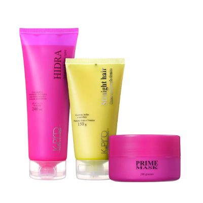 Kit K.Pro Profissional Hidra Shampoo Máscara e Protetor Térmico (3 produtos)
