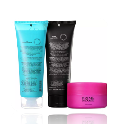 K.Pro Profissional Duo Shampoo Deep Reconstrutor e Prime Mask (3 produtos)